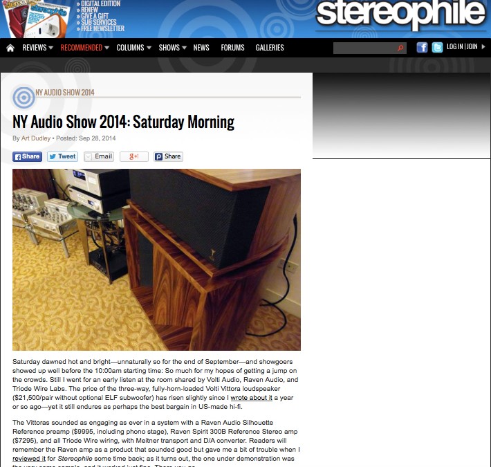 NY Audio Show 2014 – Saturday Morning